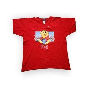 Vintage Winnie the Pooh Double Sided V Neck Disney T Shirt Womens 2X 22W‎ / 24W
